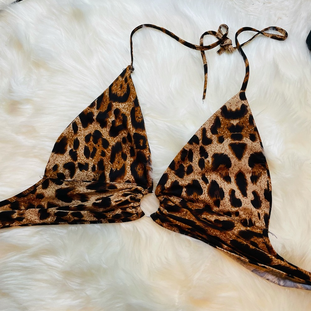 Soft loop hole cheetah print tank top